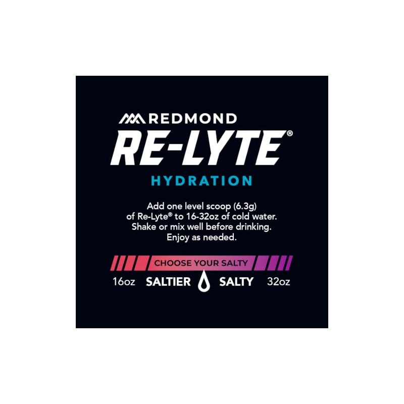 Redmond Lyte Electrolitos Naturales Real Salt Hidratación Clean Calorías Azúcares