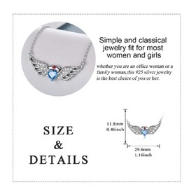 Fashion Jewelry WING NURSE MEDICAL DAINTY pendant 24" 925 Sterling Silver plated Necklace women
