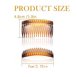 12er Pack Französische Haarkämme aus Kunststoff - Starke Haltekraft, 16 und 23 Zähne - Haarschmuck für Frauen und Mädchen