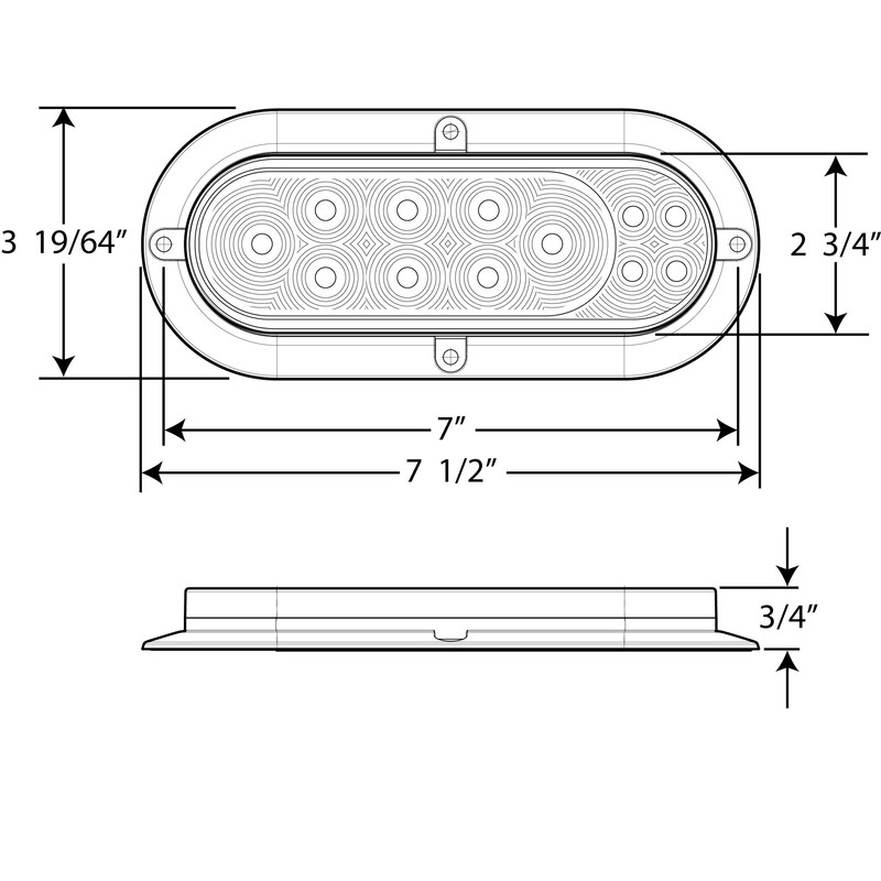 Optronics STL211XRFHBP Fusion Surface Mount LED Stop/Turn/Tail/Back-up Light