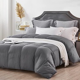 ABOUTABED Twin Bedding Comforter Duvet Insert - All Season Goose Down Alternative - Ultra Soft Quilted Comforters with Corner Tabs- Hotel Collection Machine Washable