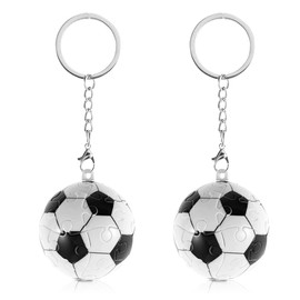 LGWJHCY 2 x Puzzle Football Accessories, Keyring for Football Teams, Football Wallet Pendant, Mini Puzzle Lover, Sports Small Gift, Sports Ball Match Keepsake., black-white