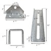 A.A 10" Galvanized Swivel Top Bunk Bracket Kit with Hardware