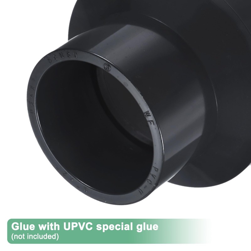 M METERXITY 1-Pack UPVC Reducer Pipe Fitting, 3"x2" Reducing Coupling