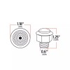 trux accessories Mini Button Clear Amber LED with Reflector &