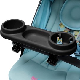 TYTOGE Snack Tray for Prams, Universal Pram Tray with Adjustable Clip Divider Tray for Most Types of Pushchairs with Armrests
