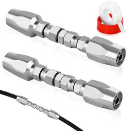 Hydraulic Hose Repair Kit, 3/8'' Hydraulic Hose Field Repair Kit, 2pcs Reusable Tool Heavy Duty Galvanized Carbon Steel Fittings