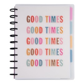 Happy Planner Undated Plans + Notes Monthly Planner Notebook Journal, 12-Month Planner, Good Going Magic Theme, Big Size, 95 Pages, 4 Dividers, 12 Planner Sticker Sheets, 8 1/2" x 11"