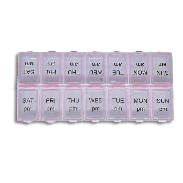 Glamified Pill Box Organiser, 14 Compartments Pill Box Organizer AM/PM