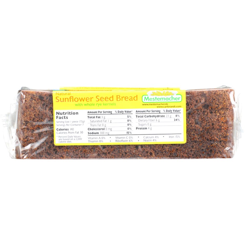 Mestemacher Sunflower Seed Bread - 17.6 oz
