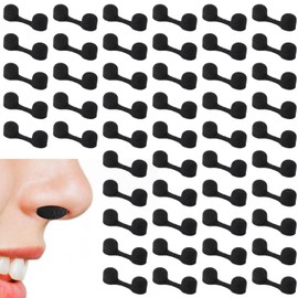 ElevateTech 100 Pieces Nose Plug Filter Disposable Nose Dust Filters Bulk Sponge Nostril Filters for Spray Tanning Welding Dust Allergies DustConstruction Areas (Black)