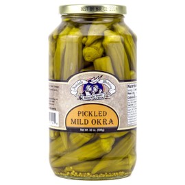 Amish Wedding Mild Pickled Okra 32 Ounces (Pack of 2)