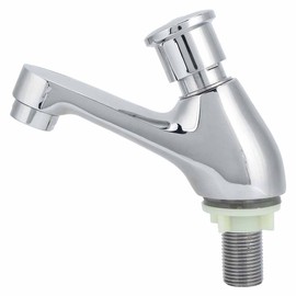 G1/2 Copper Time Delay Faucet Basin Sink Water Tap for Home Kitchen Bathroom Public Places