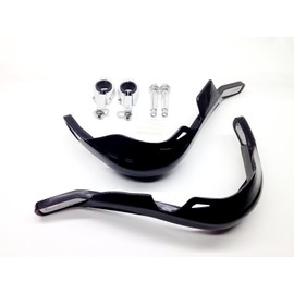 汎用 アルミ芯入り ナックルガード ナックルバイザー テックブッシュガード ハンドガード カスタム 転倒時のレバー折れ防止 黒 ブラック