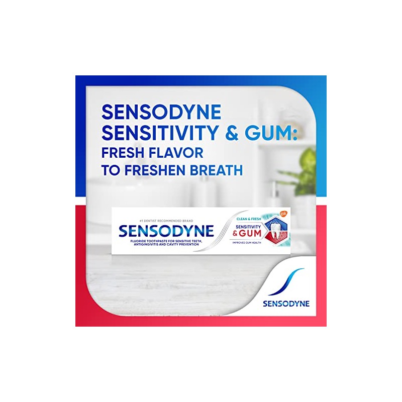 Sensodyne Sensitivity & Gum Sensitive Toothpaste for Gingivitis, Sensitive Teeth