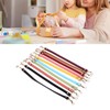 10Pcs Leather Bag Handles 12.2in Long 0.4in Wide Cattlehide Metal