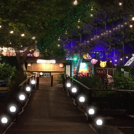 INCX Solar Lights Outdoor, 8 Pack LED Solar Globe Powered Garden Light Waterproof for Yard Patio Walkway Landscape In-Ground Spike Pathway, Cold White