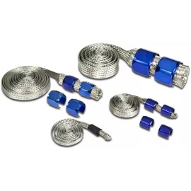 HRC Universal Radiator Hose Sleeving Stainless Steel Braided Dress-Up Hose Cover Kit