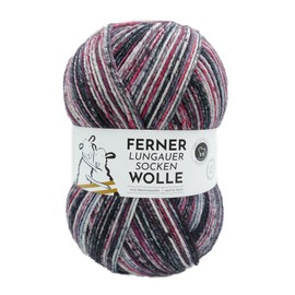 Ferner Wolle Lungauer Sock Wool 6-Ply Colourful 6-Ply Sock Yarn with Merino Wool and Colour Gradient, 150 g, Needle Size 3 to 4 mm (824/25)