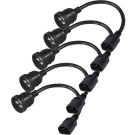 5PACK IEC C14 to Au 3 Prong Plug Female Socket Power Cable for APC UPS Unit Power conditioners for Studio Equipment 240V 20cm