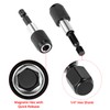 QWORK® 3 Pcs 1/4 Inch 60mm Hex Shank Quick Release