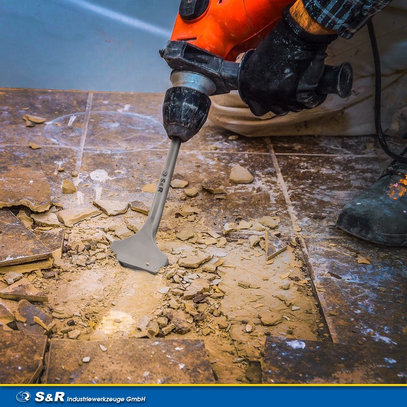 S&R Heavy Duty Tile Chisel SDS-MAX 300 x 80 mm