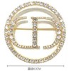 KLUFO CD Rhinestone Monogram Brooch Pin Monogram Rhinestone Brooch Lapel