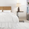 NATFAIRY C Shaped End Table with Rolling Wheels, Height Adjustable