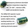 YUNGUI 20pcs 1000uF 10V Capacitor,Electrolytic Capacitors 10V,1000uf Aluminum Capacitors High