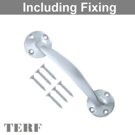 TERF® Heavy Duty Traditional Vintage Style Bow Door Pull Handle Aluminium 175mm (7 inch) Including Fixing Screw for Kitchen Cupboard Cabinet Drawer Door Pull Handle - Pack of 2