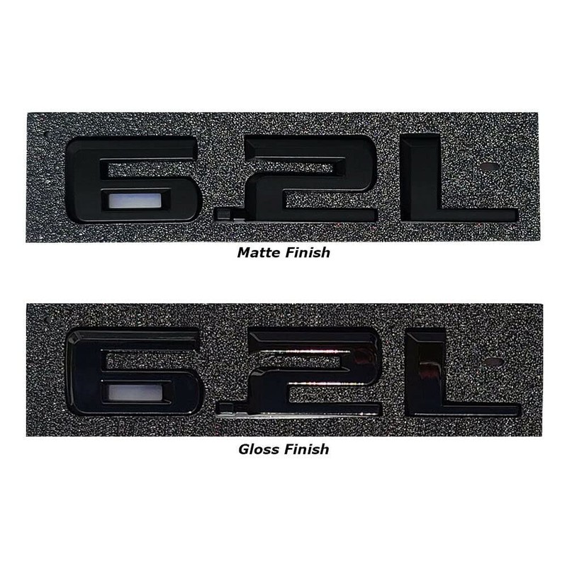 2pcs 6.2L Emblems 3D Hood Badge Logo Compatible Replacement for