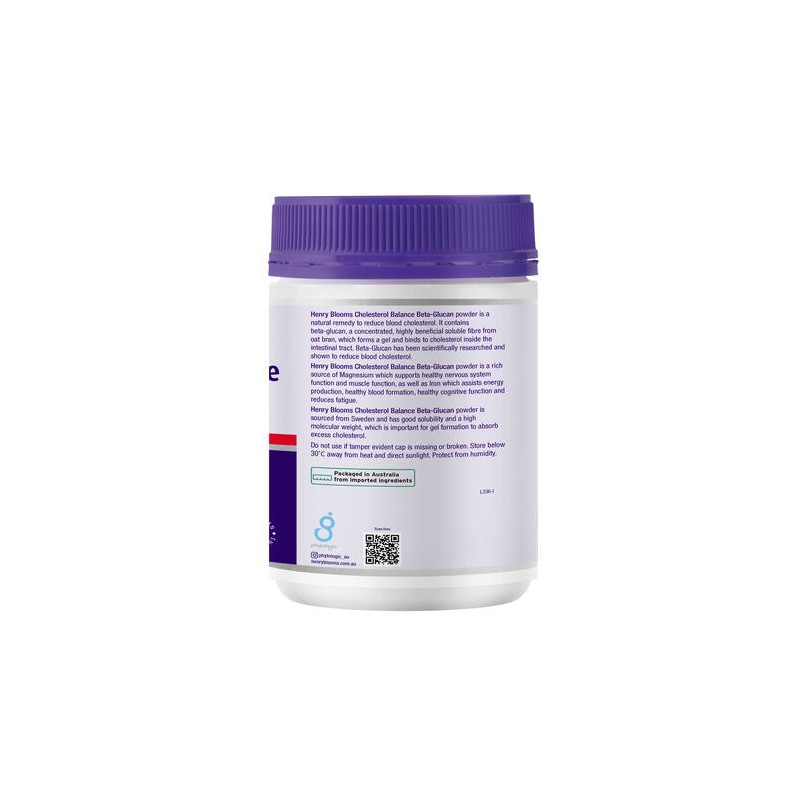 Henry Blooms Cholesterol Balance Beta-Glucan Powder 200g