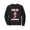 Feliz Navidog Christmas Dog Sock Havanese Sweatshirt