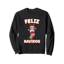 Feliz Navidog Christmas Dog Sock Havanese Sweatshirt