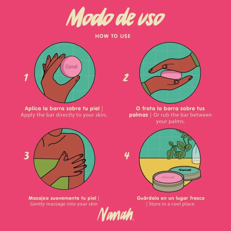 Nanah Shampoo Natural En Barra De Pitahaya
