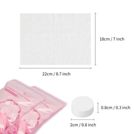 Classycoo Classycoo Compressed Towel 200 PCS Mini Tablets Disposable Portable Face Towel Cotton Coin Tissue for Travel, Camping, Hiking, Sport, Beauty Salon, Home Hand Wipes and Other Outdoor Activities Pink