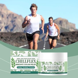 CHILLFLEX Instant Cooling Relief Cream, 100g Soothing Joint Muscle Cooling Gel, Body Soothing Gel, for Throughout The Body