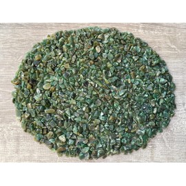 GAF TREASURES WHOLESALE Natural Semi Tumbled Green Aventurine Gemstone Chips, Crushed Mini Crystals, Undrilled Crystal Chips (0.5 Pound)
