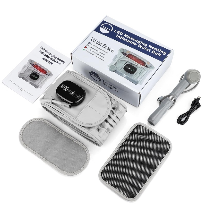 ERHIVORA Decompression Back Belt with Red Light Heating and Massage,