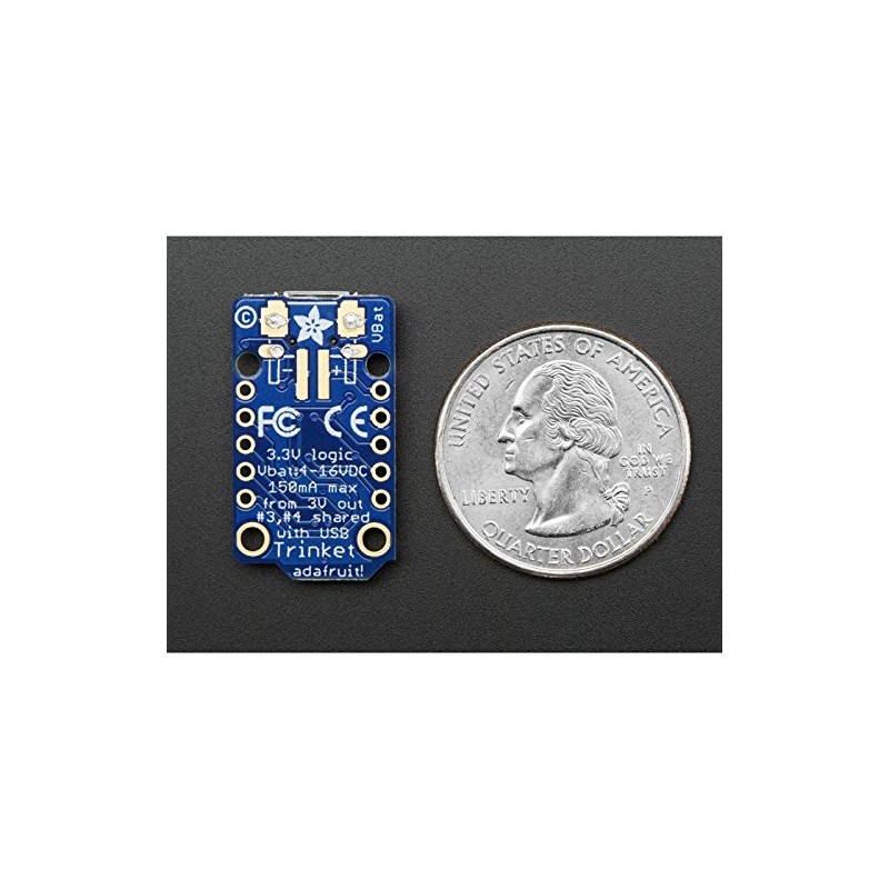 Adafruit Trinket - Mini Microcontroller - 3.3V Logic - MicroUSB