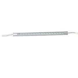 120 Line-Voltage LED Lighting - Cool (6,000k) - Dimmable - Under Cabinet and Furniture - 120v/110v - No Transformer Needed - (Cool White Light Ultra Thin 12" Strip Satin Nickel Cover Plastic)