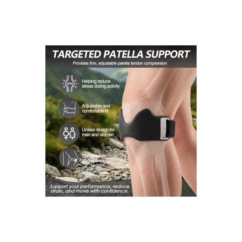 Stryde Precision Knee Strap, Patella Tendon Support, 3D Cushion