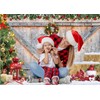 CHAIYA 7X5ft Christmas Rustic Barn Wood Door Backdrop for Photography
