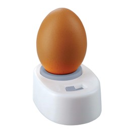 KitchenCraft Egg Pricker with Built-In Safety Lock, Plastic, White, 5.5 x 7.5 x 3 cm