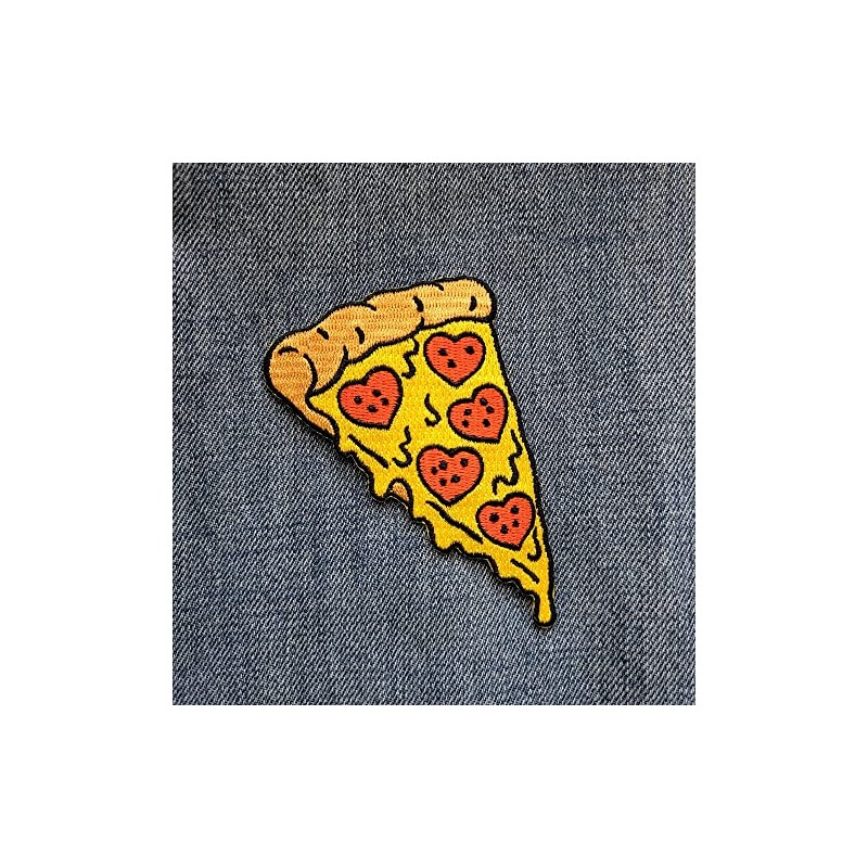 Pinsanity Pizza Lover's Slice Iron-On Embroidered Patch