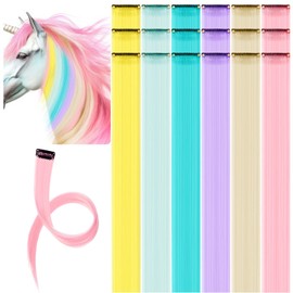 Juexica 18 Pcs Unicorn Horse Accessory Clip in Hair Extensions for Mane and Tail Tack Horse Stuff Pony Hair Tinsel for Real Horses Western Bride Horse Lover and Girls Birthday