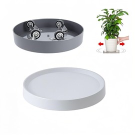 KangTeer 12.4" Plant Caddy with Wheels 2Pack Heavy Duty Mobile Plant Stand ,Flower Pots Stand with Hidden Universal Casters for Flower Pots, Ornaments, Small Appliances(12.4 inch)