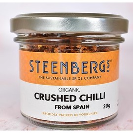 Steenbergs Organic Crushed Chilli Flakes Standard Jar - 30g