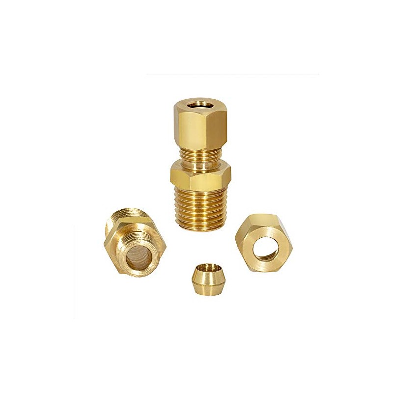 EZ-FLO 6 Inch In-Line Water Filter, Brass 1/4 Inch MIP