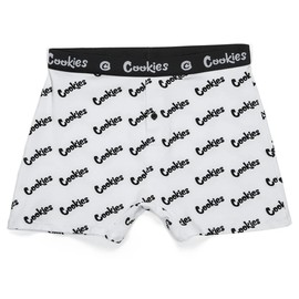 COOKIES Men's Boxer Briefs – Cotton Boxer Briefs for Men, Elastic Waistband, Button Fly, Comfortable Men's Underwear, Soft Mens Boxers - WHITE - XL